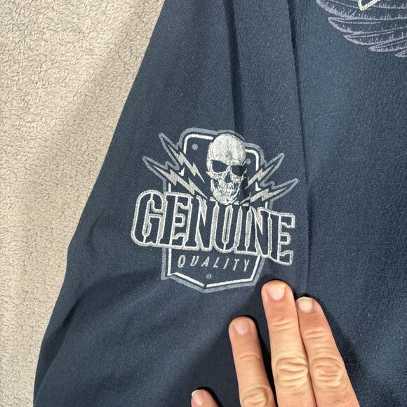 Harley Davidson Men XL Long‎ Sleeve Shirt 2015 Live To Ride Blue Cocoa Beach - Picture 8 of 15